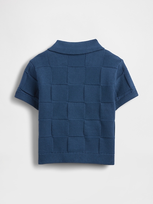 Image number 2 showing, Baby & Toddler Johnny-Collar Checkered Sweater