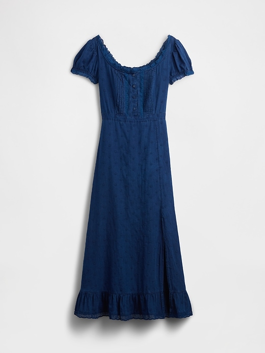 Image number 5 showing, Embroidered Puff-Sleeve Maxi Dress