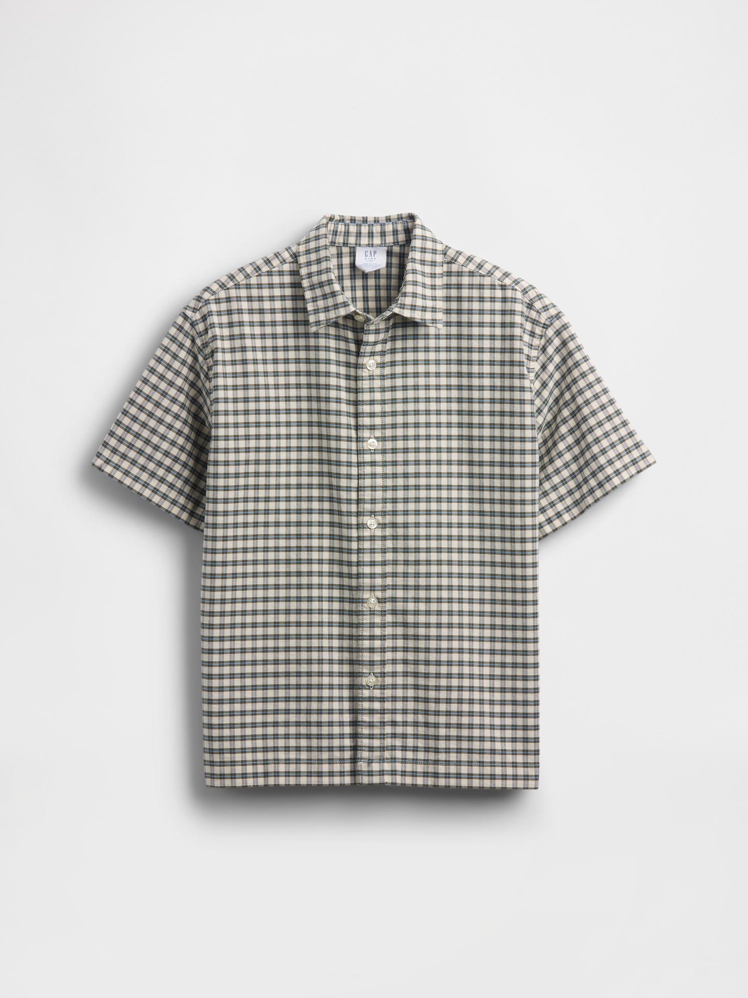 Kids Relaxed Plaid Oxford Shirt