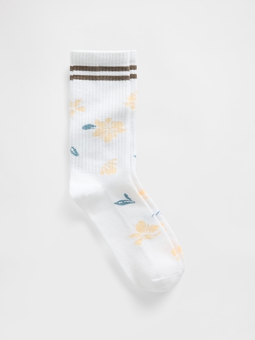 Image number 1 showing, Floral Crew Socks
