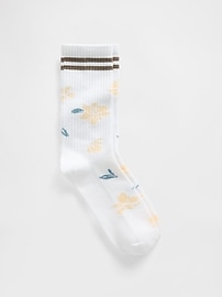 Image number 1 showing, Floral Crew Socks