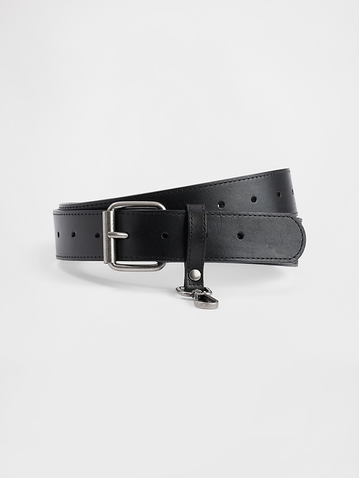 Image number 1 showing, Vegan Leather Key-Ring Belt