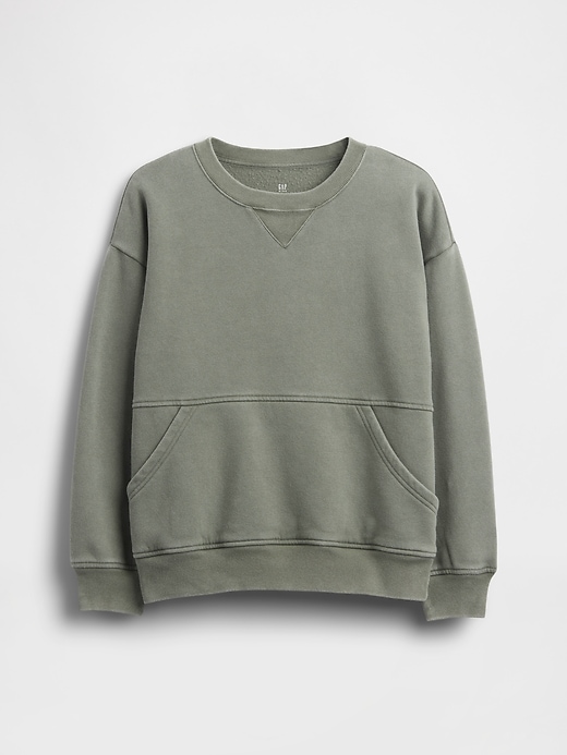 Image number 2 showing, Kids VintageSoft Relaxed Crewneck Pocket Sweatshirt