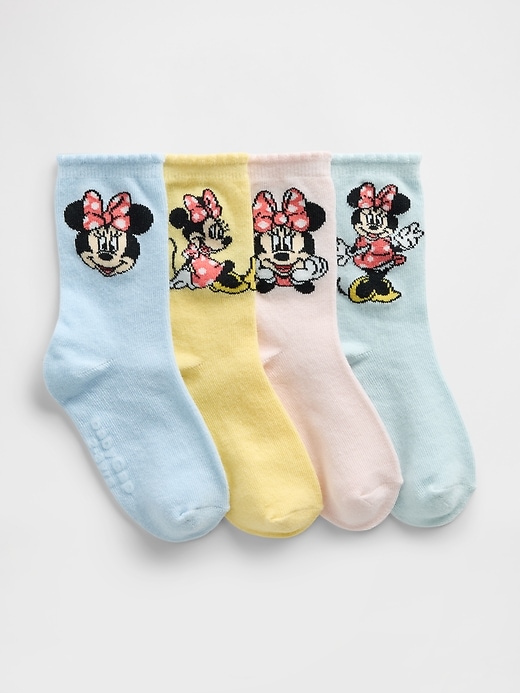 Image number 1 showing, Gap × Disney Toddler Minnie Mouse Crew Socks (4-Pack)