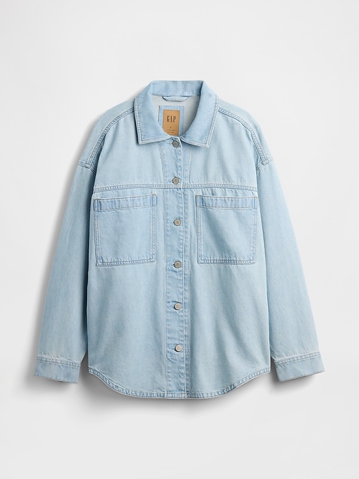 Image number 5 showing, Oversized Denim Shirt Jacket