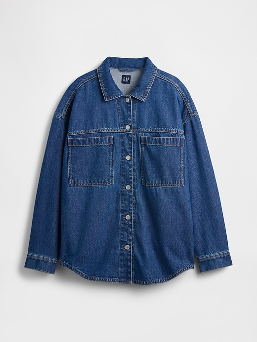 Image number 5 showing, Oversized Denim Shirt Jacket