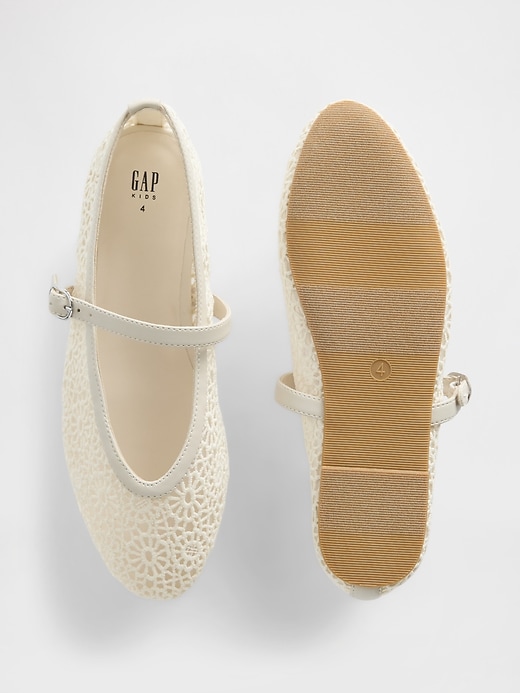 Image number 3 showing, Kids Crochet Mary Jane Flats