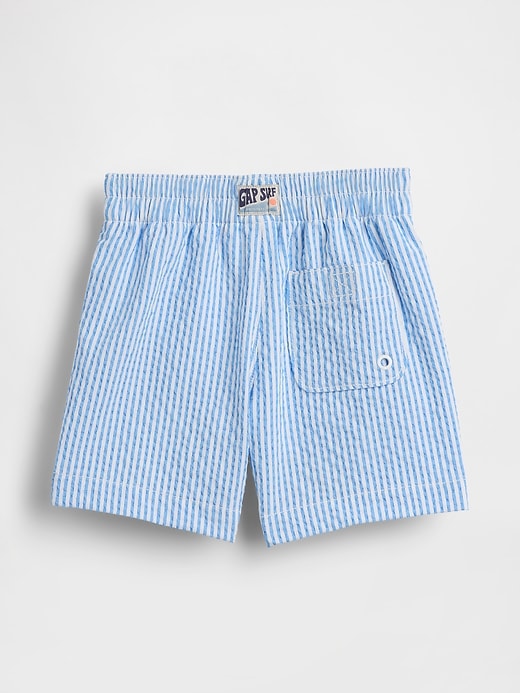 Image number 2 showing, Baby & Toddler Seersucker Swim Trunks
