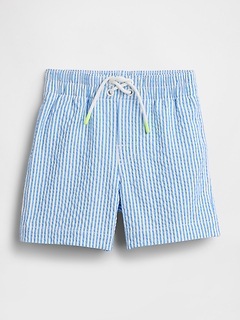 Baby & Toddler Seersucker Swim Trunks