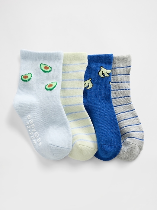 Image number 1 showing, Baby & Toddler Crew Socks (4-Pack)