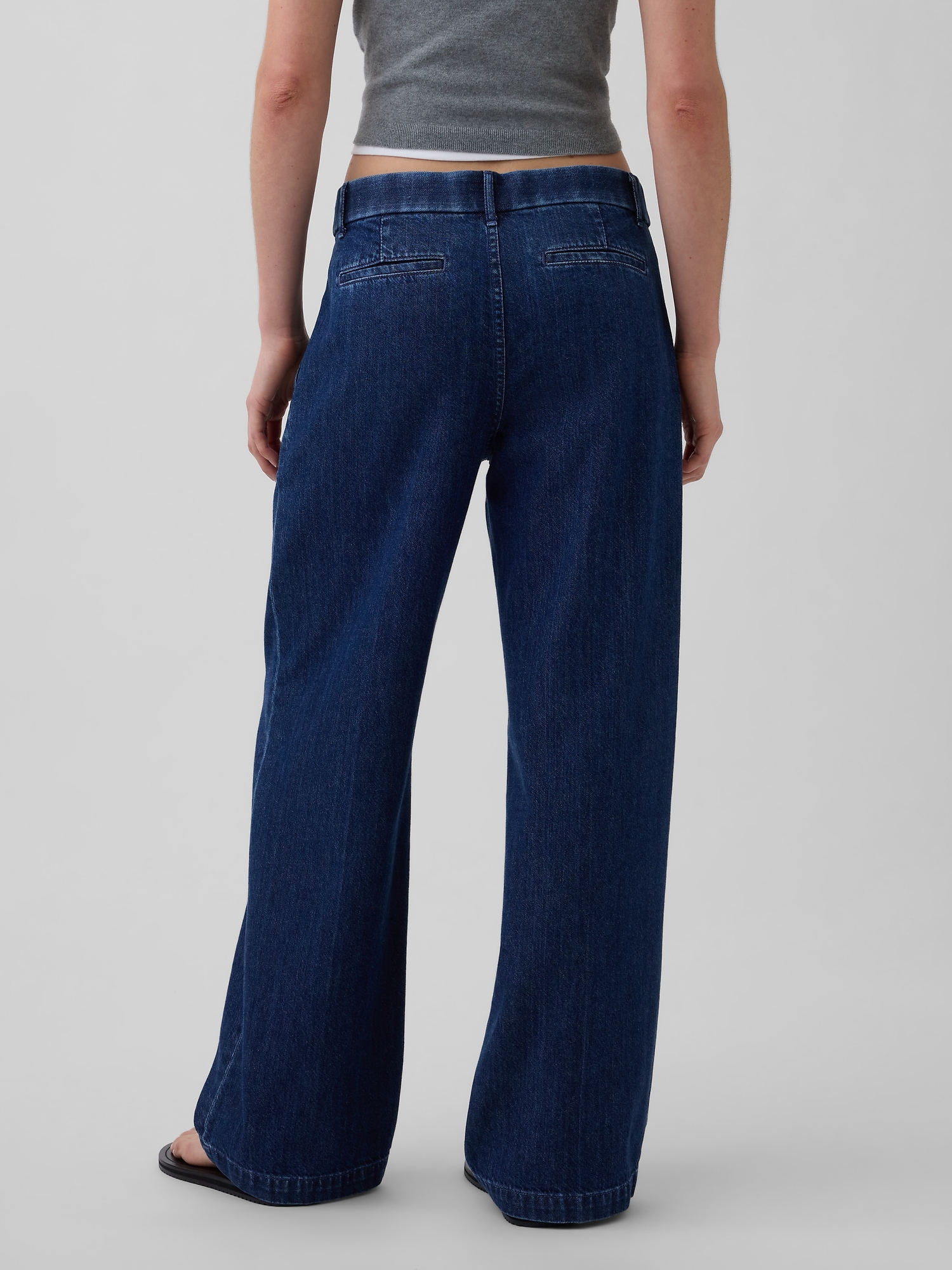 Женские джинсы Gap 365 Low Rise Denim Pleated Trousers — фото 4