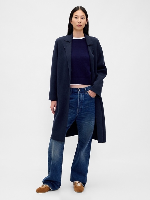 Image number 1 showing, Cotton-Blend Cardigan Coat