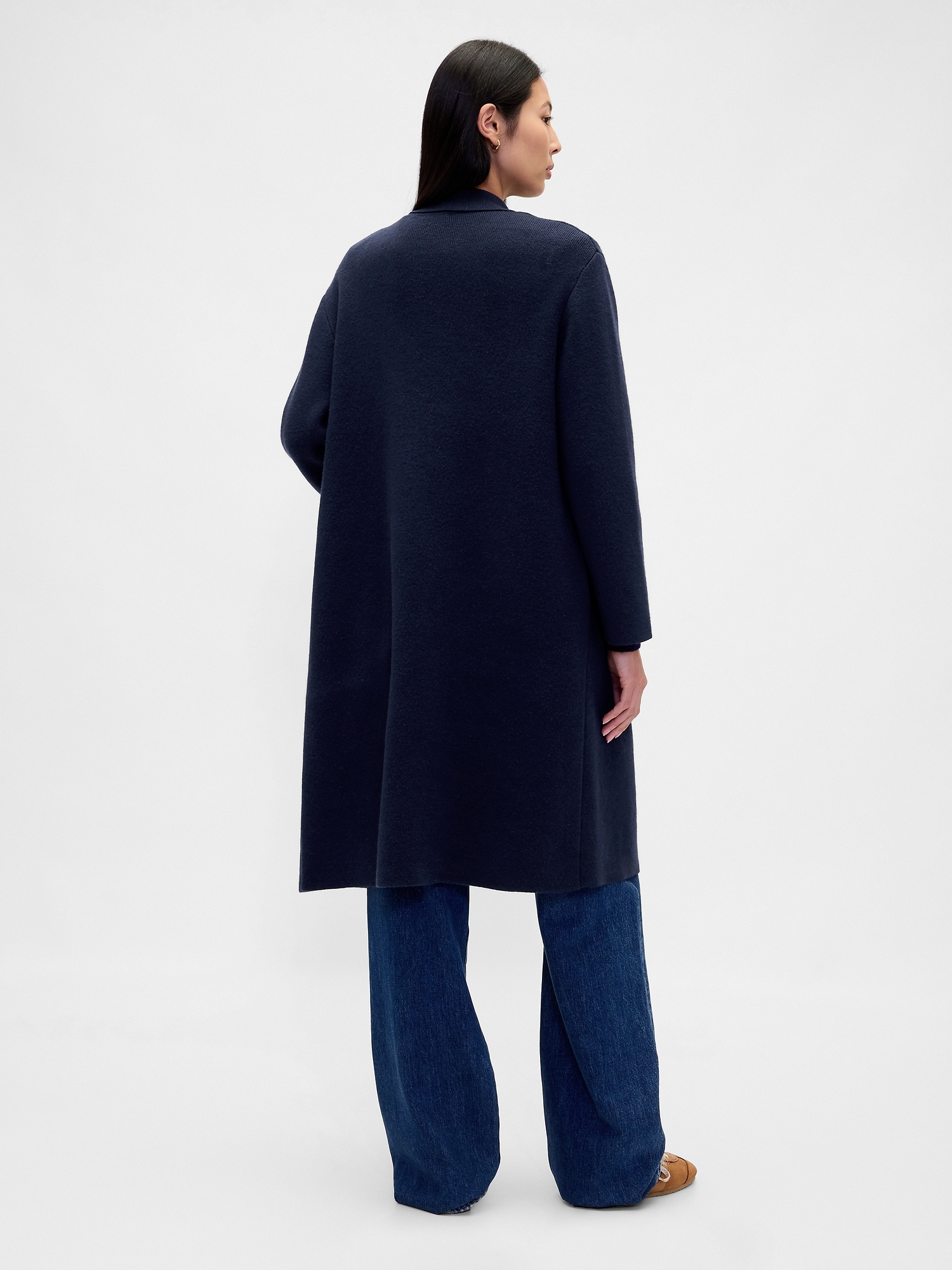 Cotton-Blend Cardigan Coat