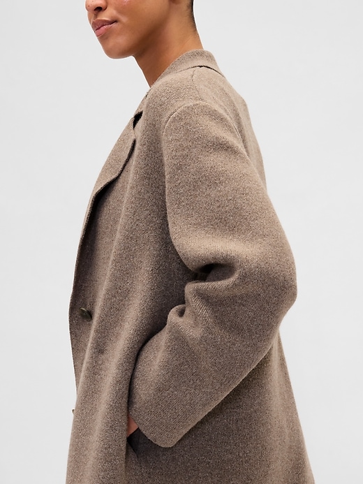 Image number 4 showing, Cotton-Blend Cardigan Coat