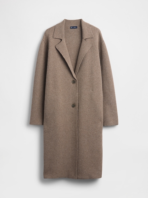 Image number 5 showing, Cotton-Blend Cardigan Coat