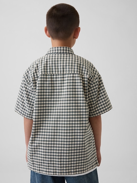 Image number 3 showing, Kids Relaxed Plaid Oxford Shirt