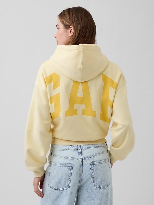 Image number 3 showing, VintageSoft Oversized Crop Logo Hoodie