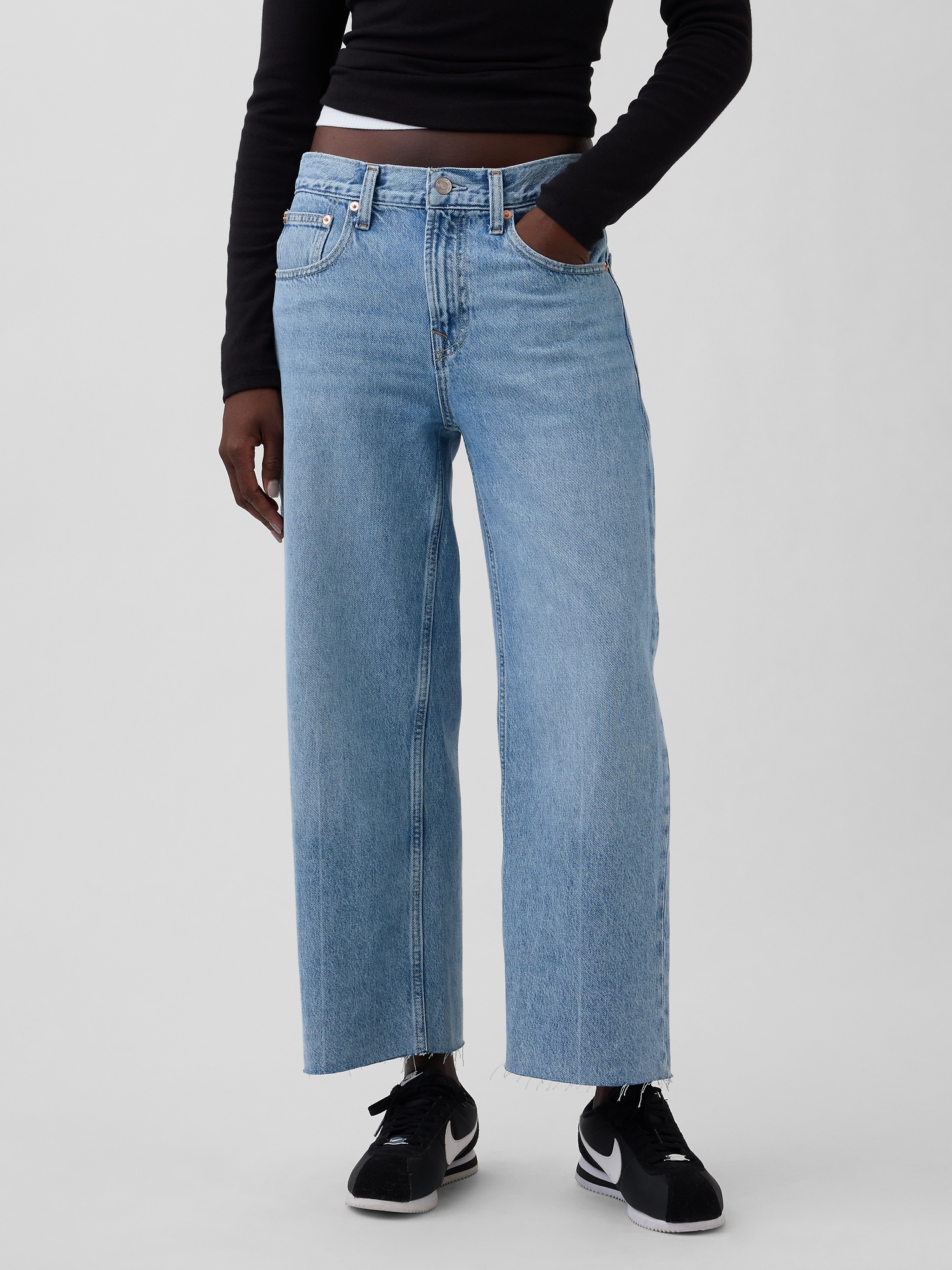 Low Slung Relaxed Crop Jeans