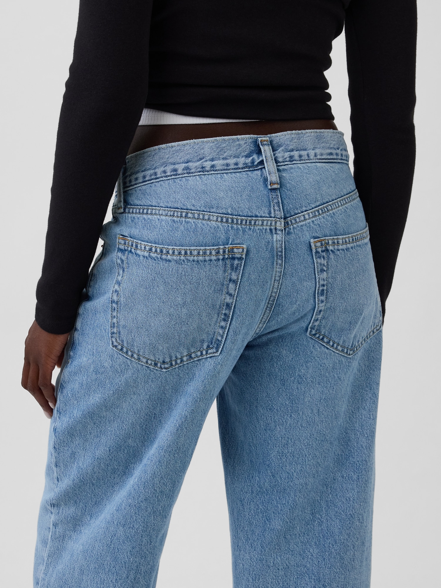 Low Slung Relaxed Crop Jeans