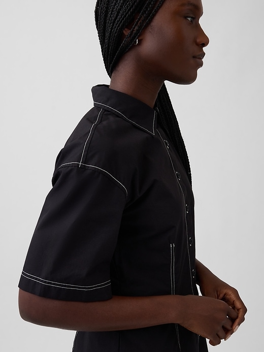 Image number 4 showing, Poplin Mini Shirtdress