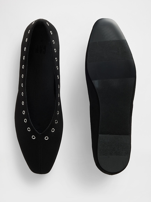 Image number 3 showing, Vegan Suede Ballet Flats