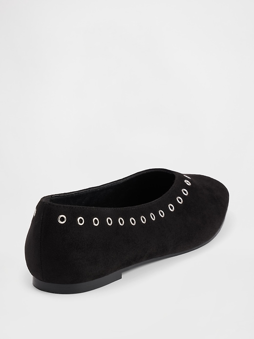 Image number 4 showing, Vegan Suede Ballet Flats