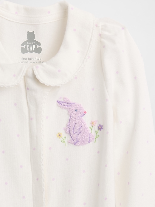 Image number 3 showing, Baby First Favorites Organic Cotton Footed One-Piece
