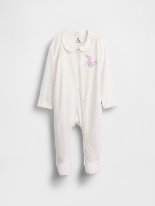 Image number 1 showing, Baby First Favorites Organic Cotton Footed One-Piece