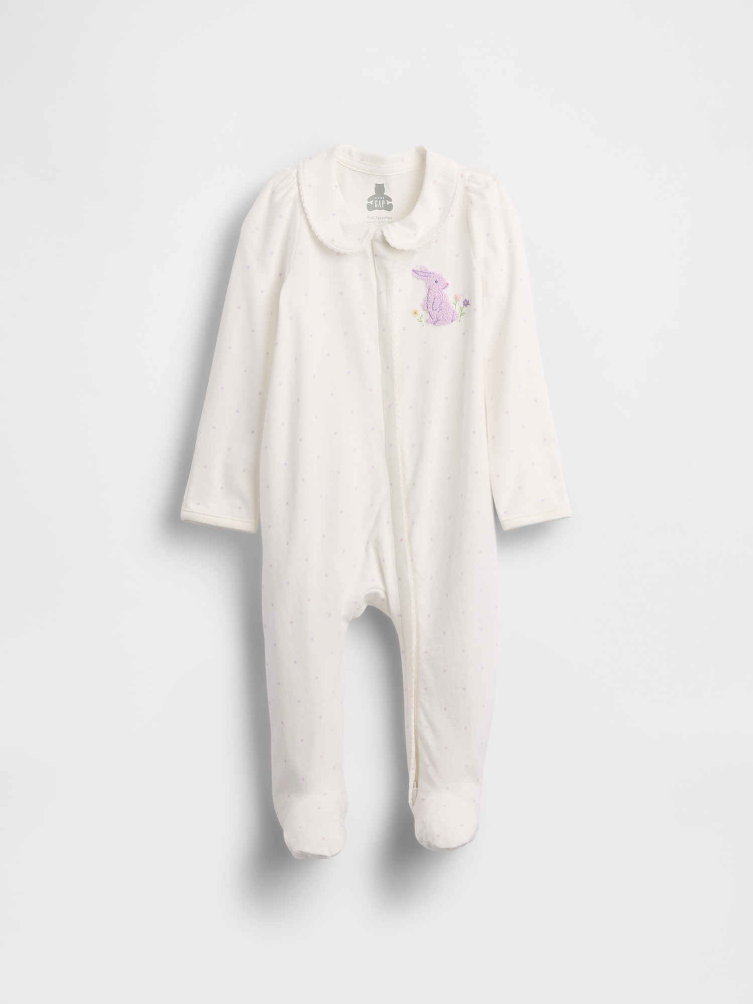 Детский боди с ножками Gap Baby First Favorites из органического хлопка