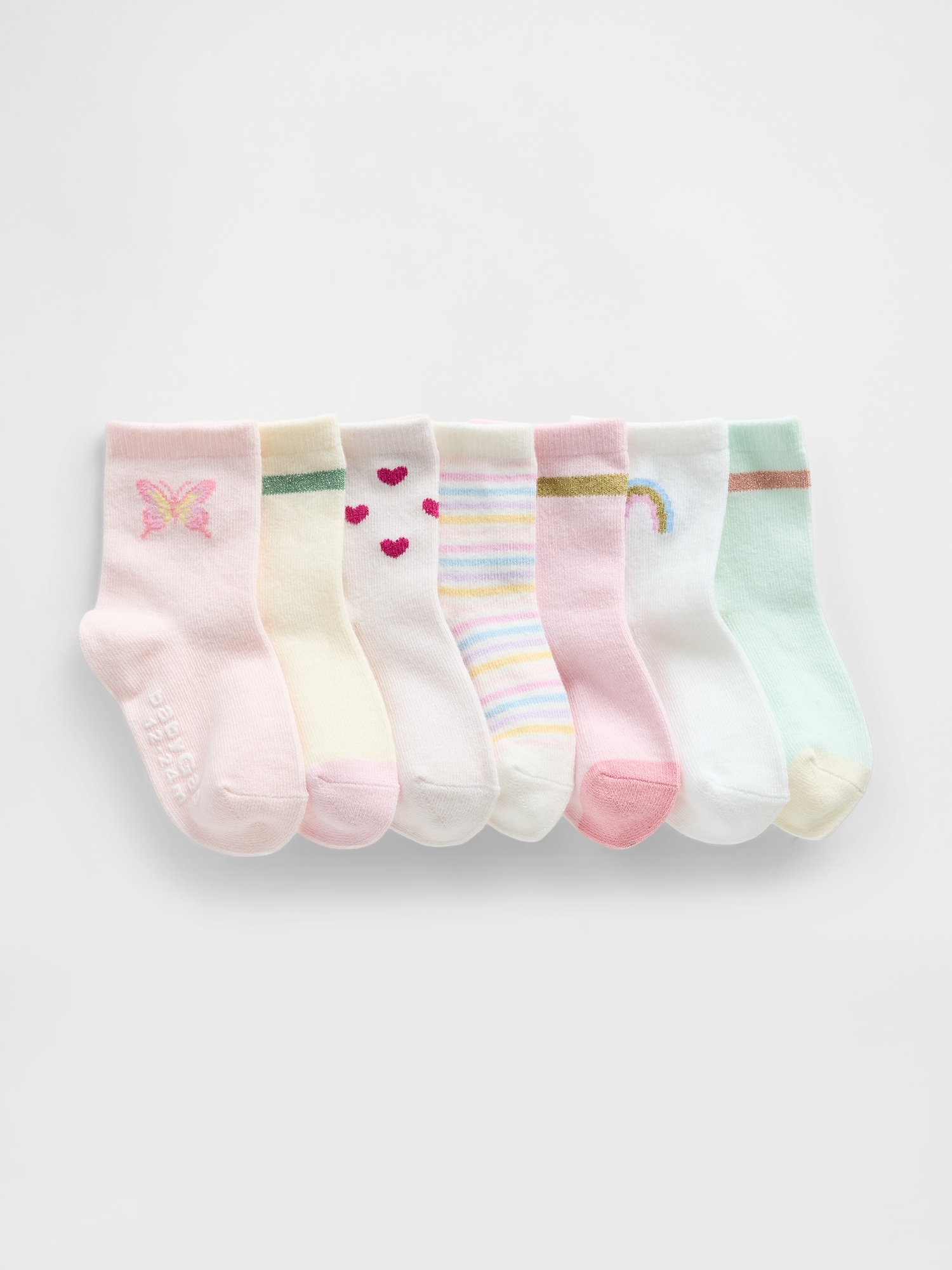 Baby & Toddler Crew Socks (7-Pack)