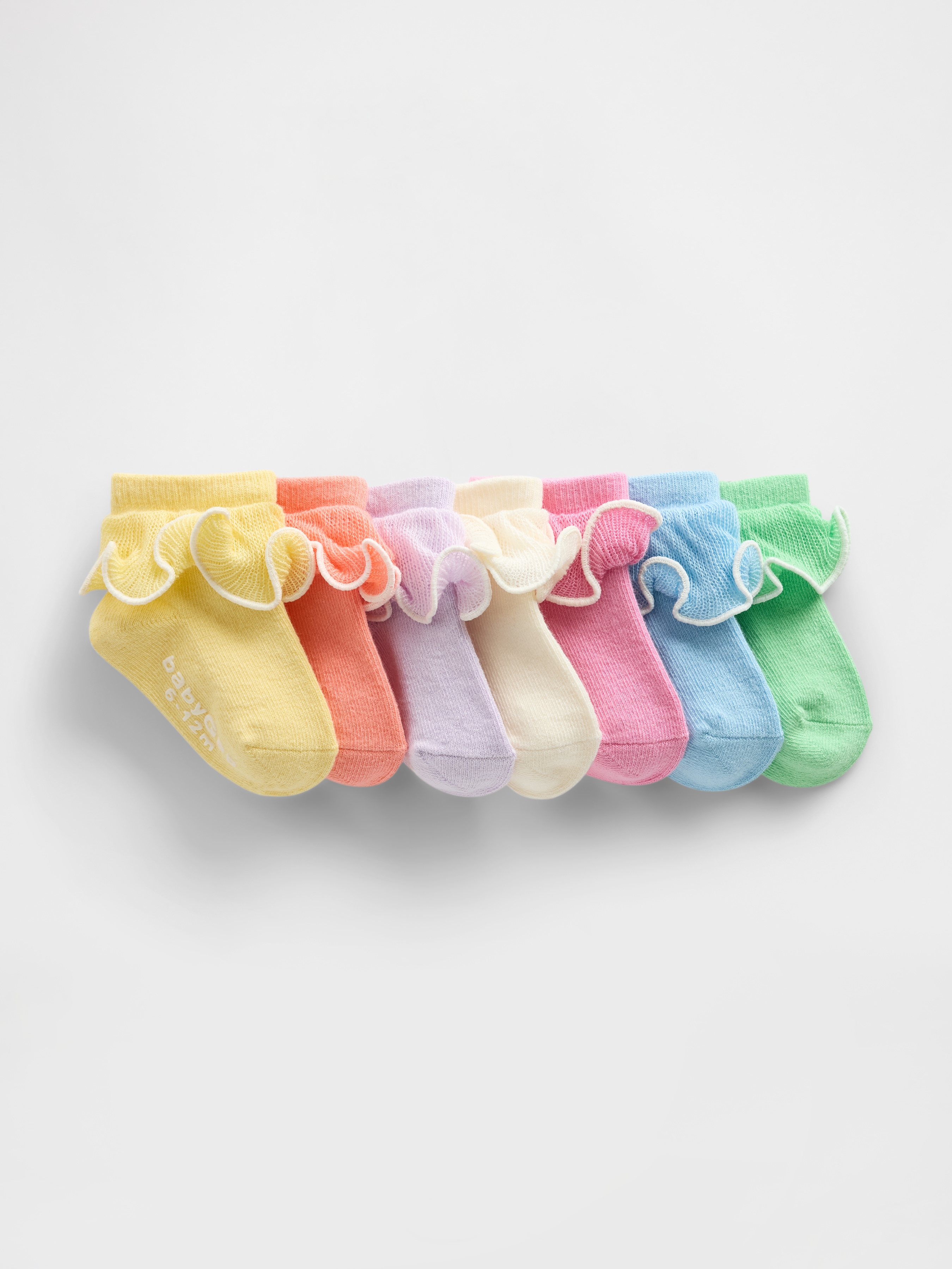 Toddler Ruffle Ankle Socks (7-Pack)