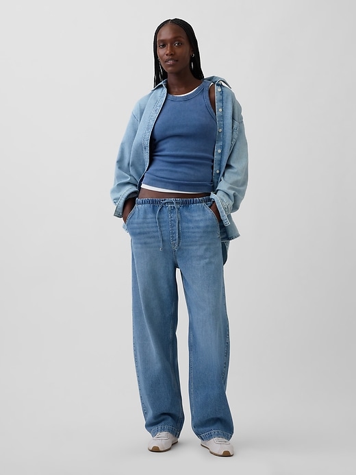 Image number 1 showing, High Rise UltraSoft Easy Barrel Jeans