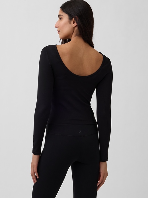 Image number 3 showing, GapFit Smooth Boatneck T-Shirt