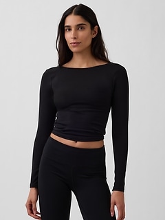 GapFit Smooth Boatneck T-Shirt