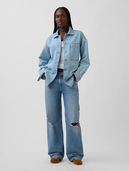 Image number 2 showing, Oversized Denim Shirt Jacket