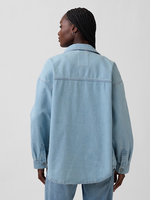 Image number 3 showing, Oversized Denim Shirt Jacket