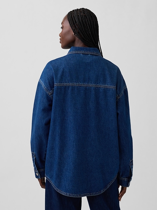 Image number 3 showing, Oversized Denim Shirt Jacket