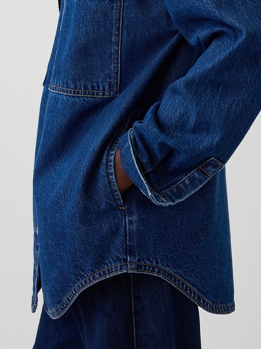 Image number 4 showing, Oversized Denim Shirt Jacket