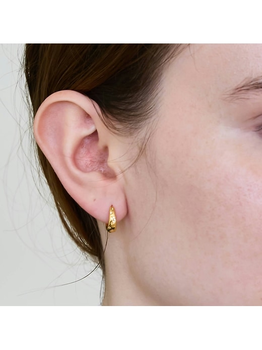 Image number 4 showing, Admiral Row Moon And Star Gold Hoop Earrings