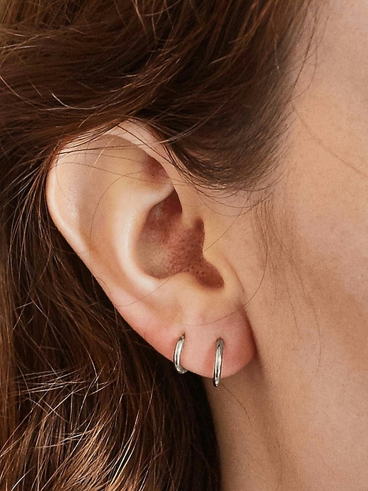 Image number 2 showing, Admiral Row Mini Hoop Earrings Double Pack