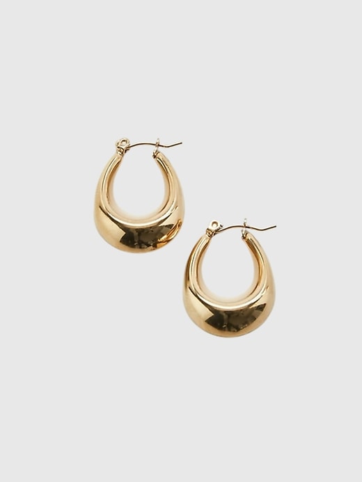 Image number 5 showing, Admiral Row Gold Oval Hoop Earrings