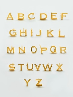 Admiral Row Gold Initial Earrings