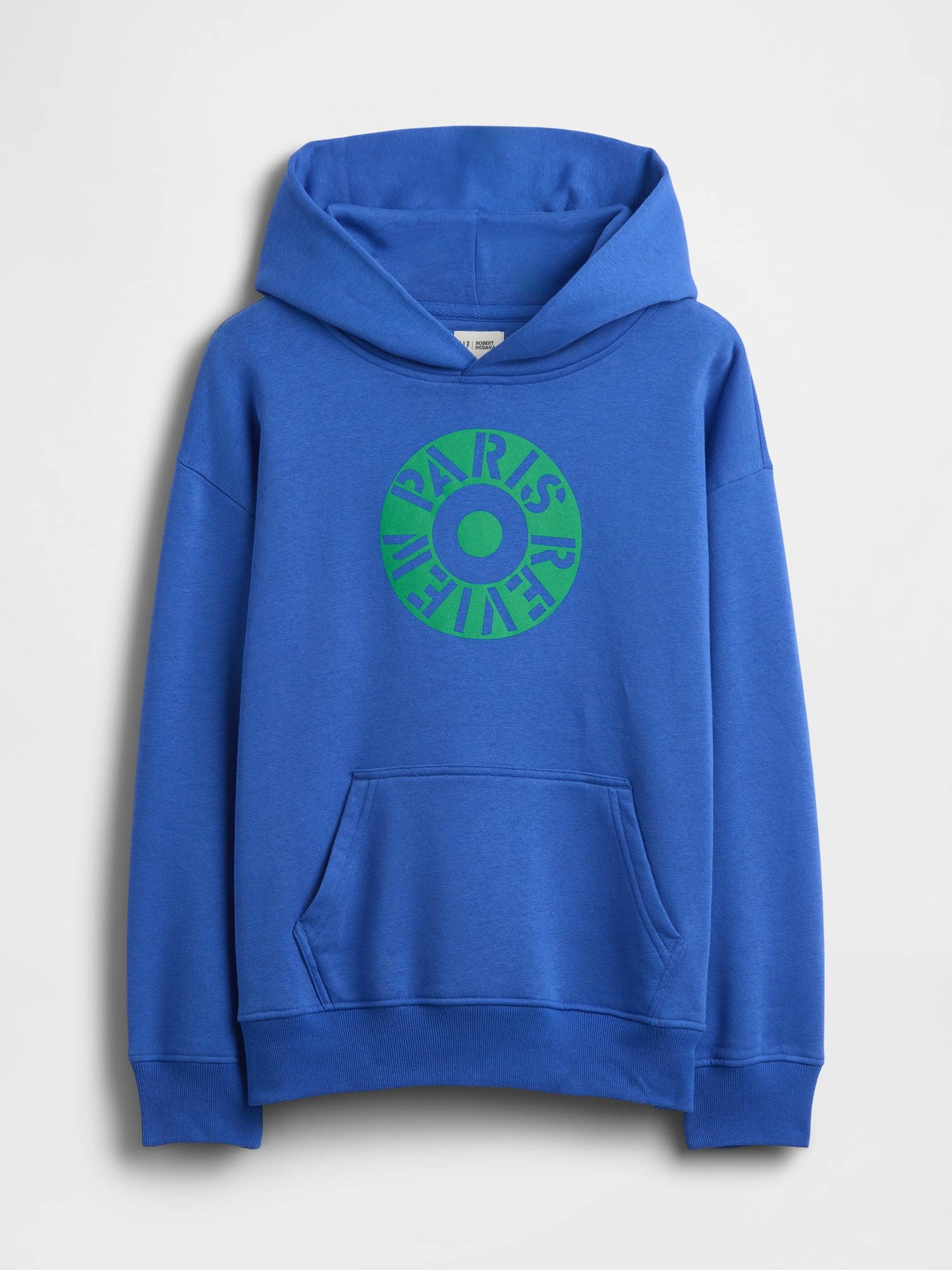 Детское худи Gap Robert Indiana VintageSoft, цвет: Синий — фото 6