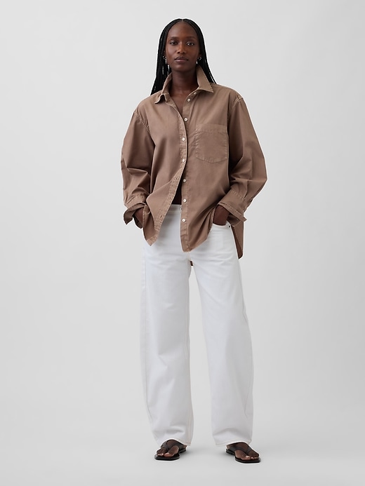 Image number 2 showing, Organic Cotton Poplin Big Shirt