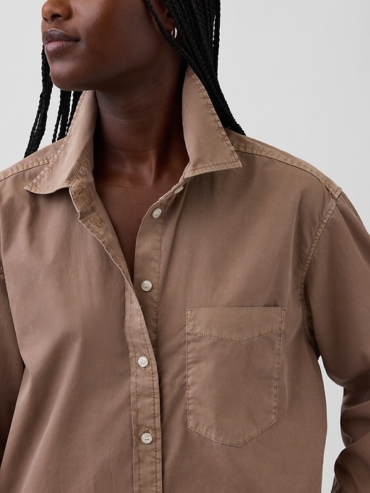 Image number 4 showing, Organic Cotton Poplin Big Shirt
