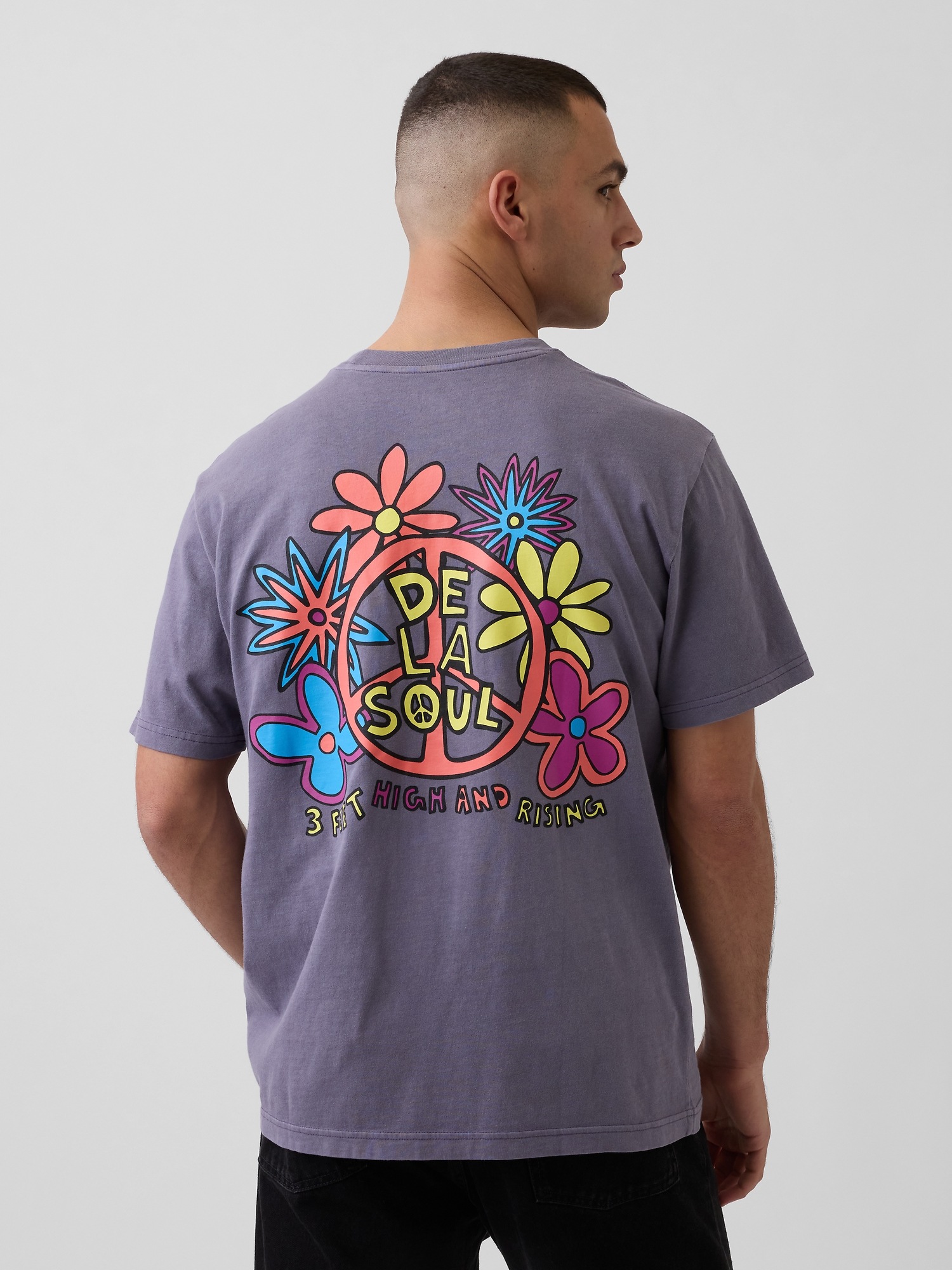 Мужские футболки Gap De La Soul Relaxed Graphic T-Shirt — фото 3
