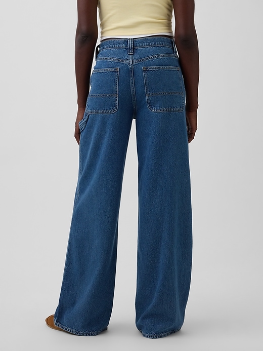 Image number 4 showing, Mid Rise UltraSoft Denim Baggy Trousers