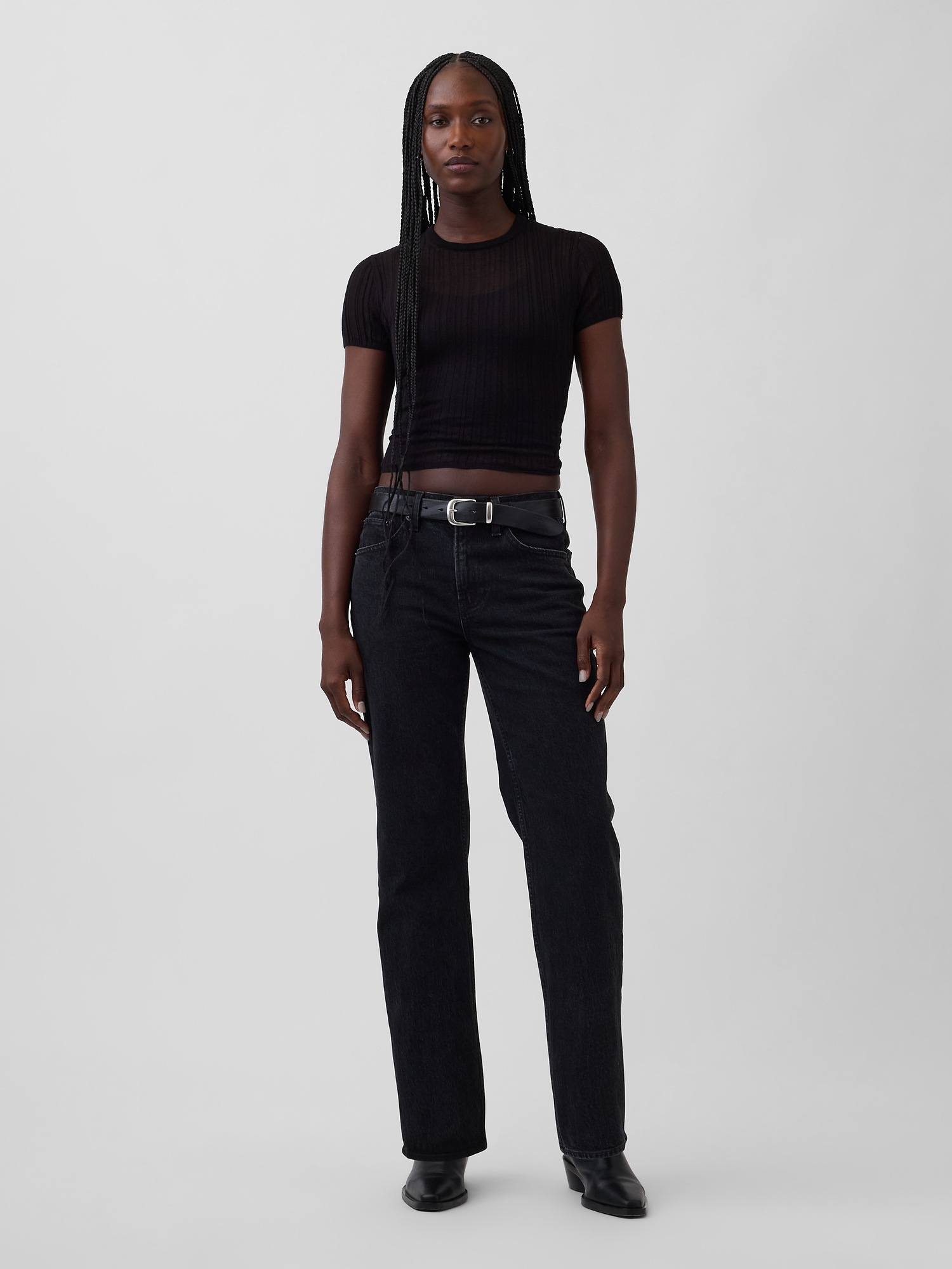 Женские джинсы Gap Mid Rise Relaxed Straight Jeans