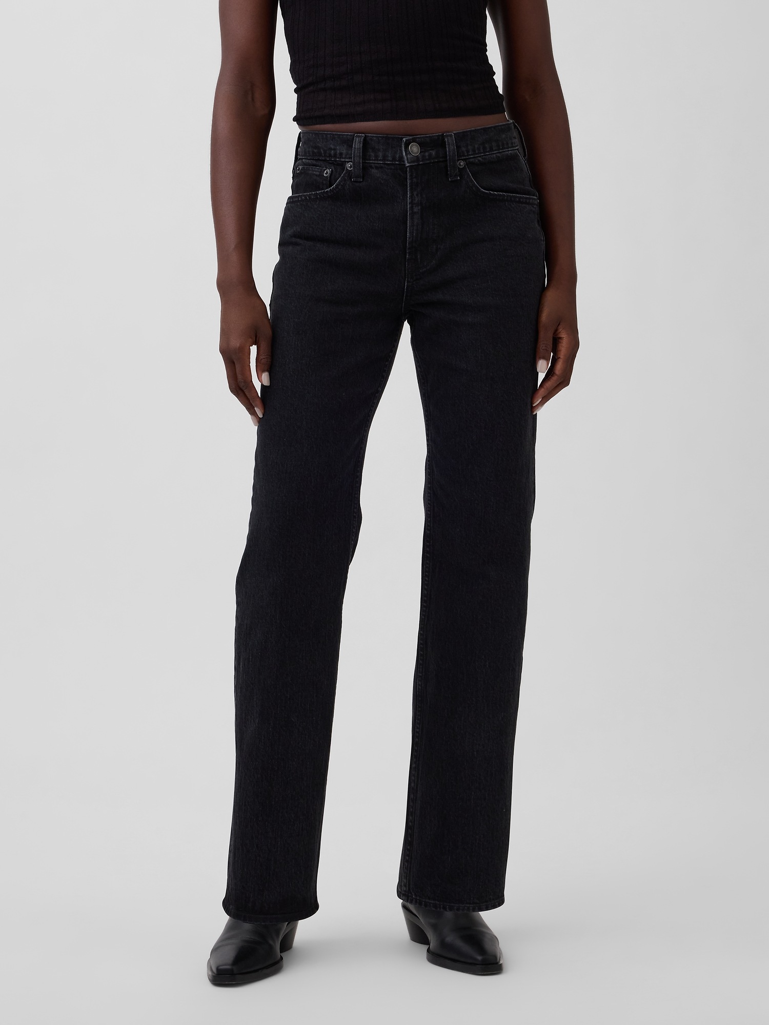 Женские джинсы Gap Mid Rise Relaxed Straight Jeans — фото 2