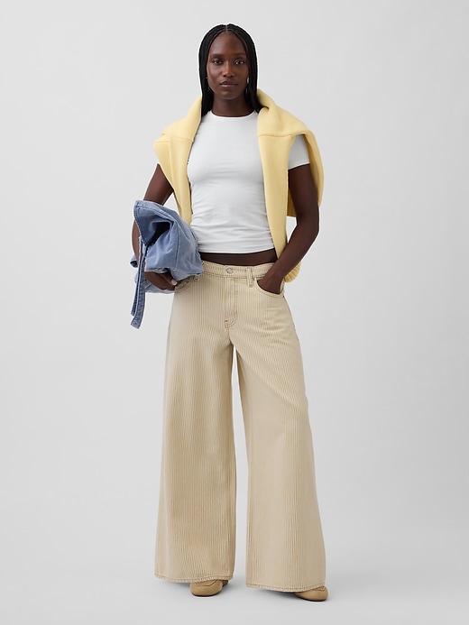 Image number 1 showing, Low Slung Stripe Extra Baggy Jeans